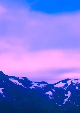 Tops Of Mountains With Gla