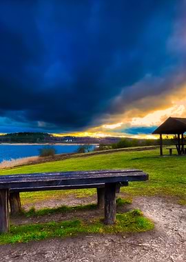 Landscape With Wooden Hut