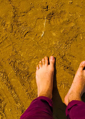Barefoot On Beach