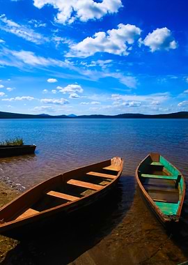 Boats Near Lake