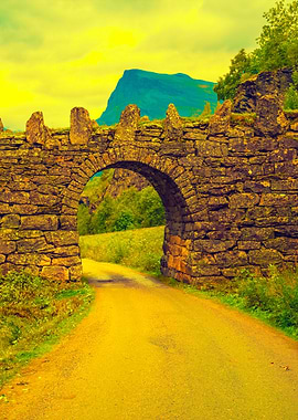 Stone Arch Over The Road B