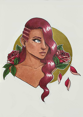 Falling petals of a rose