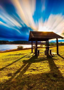 Landscape With Wooden Hut