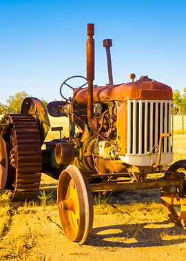 Old Abandoned Tractor In G