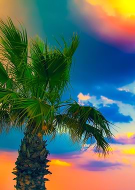 Palm Tree Against Dramatic