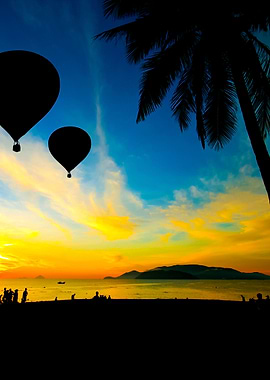 Balloon On Tropical Beach