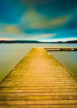 Lake Landscape With Jetty