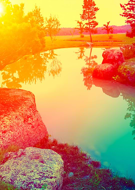 Evening Calm Rural Landsca