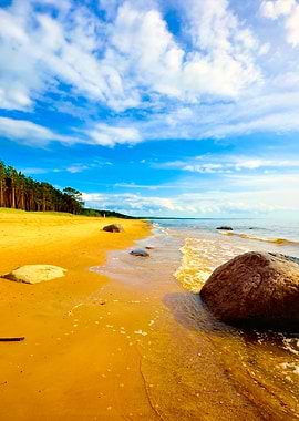 Baltic Sea Shore In Latvia