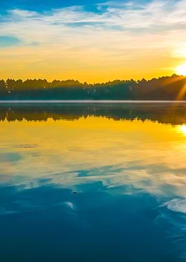 Beautifulsunrise Over Lake