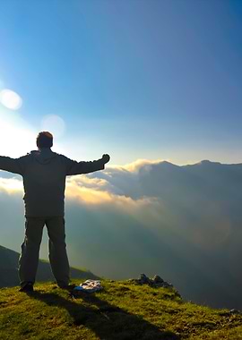 Fresh Sunrise At Mountain