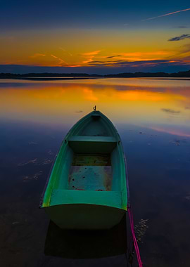 Beautiful Lake Sunset With