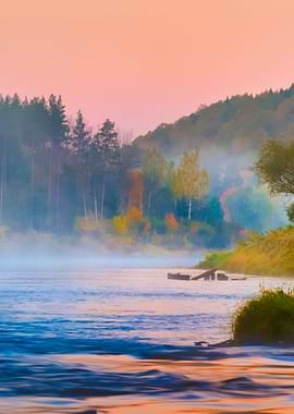 Autumn Gauja River In Sigu