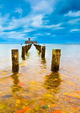 Baltic Rocky Coast With Ol