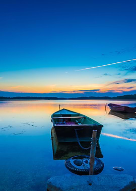 Beautiful Lake Sunset With