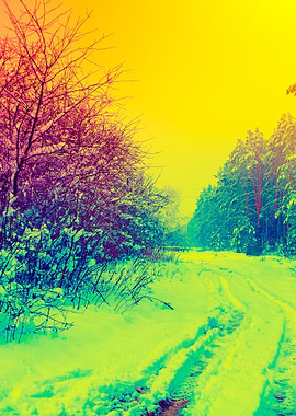 Rural Snowy Landscape