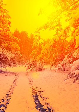 Vintage Winter Snowy Deser