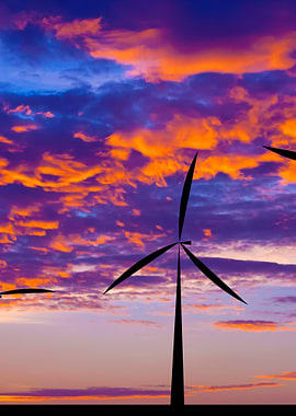 Wind Turbine Silhouette S