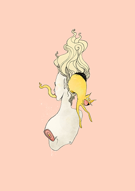 Strange Girl With Cat