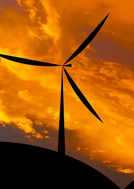 Wind Turbine Silhouette S