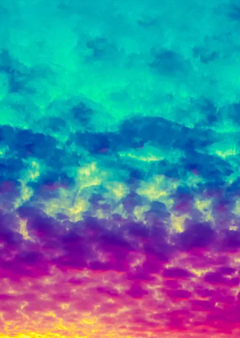 Vintage Evening Cloudy Sky