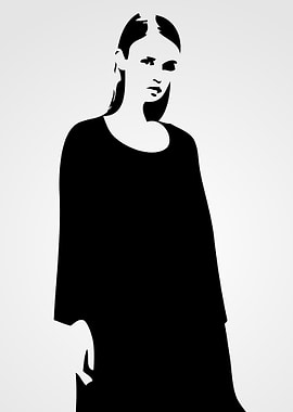 Fashion model in designer