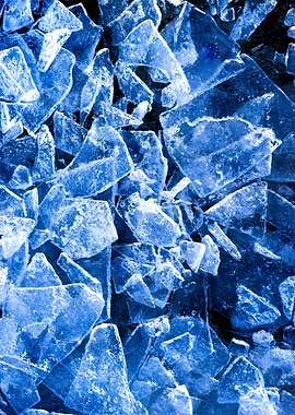 Blue Ice Pieces