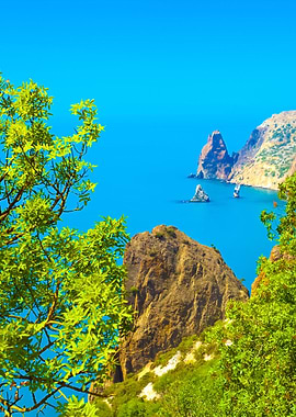 View Of The Sea Coast From