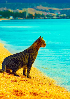 The Cat Is Sitting On The