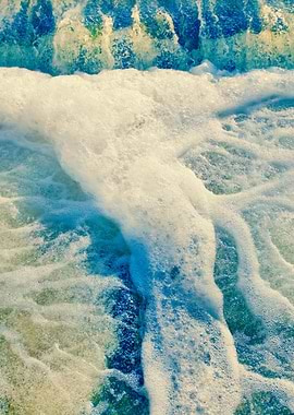 Water Foam From Waterfall