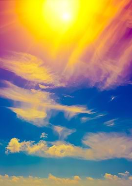 Colorful Sky With Light Cl