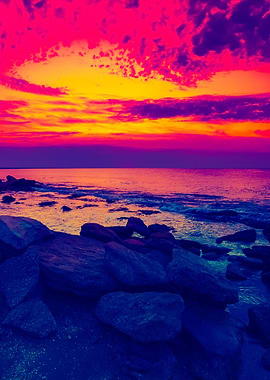 Morning On The Rocky Beach