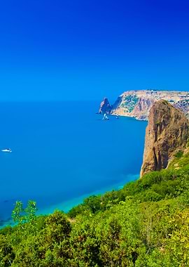 View Of The Sea Coast From