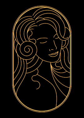 GEOMETRIC VECTOR GIRL