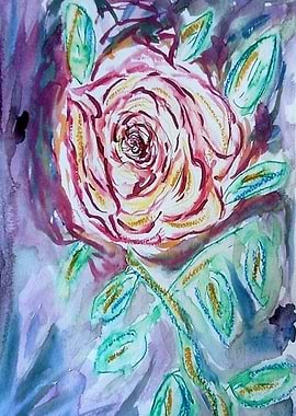 Rose aquarelle