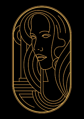 GEOMETRIC VECTOR GIRL