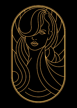 GEOMETRIC VECTOR GIRL