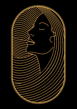 GEOMETRIC VECTOR GIRL