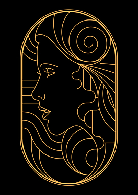 GEOMETRIC VECTOR GIRL