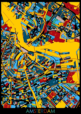 amsterdam map retro 4