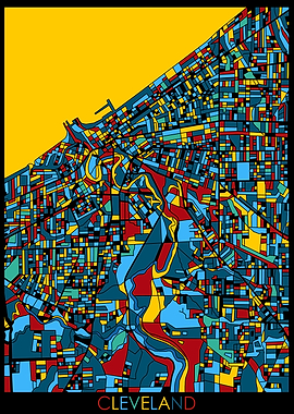 cleveland map retro 4