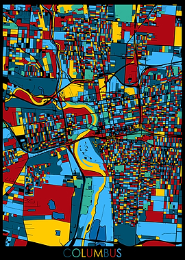 columbus map retro 4