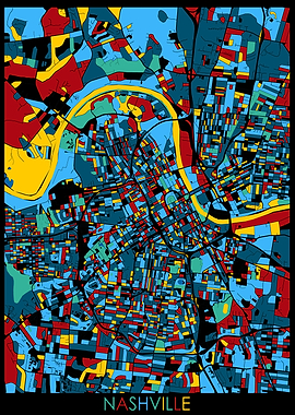 nashville map retro 4