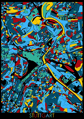 stuttgart map retro 4
