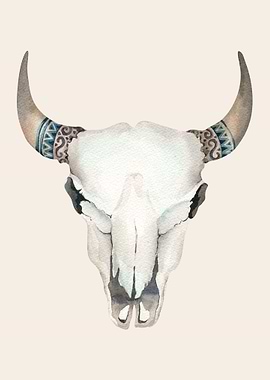 BOHO ETHNIC ANIMAL SKULL