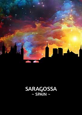 Saragossa Spain Skyline
