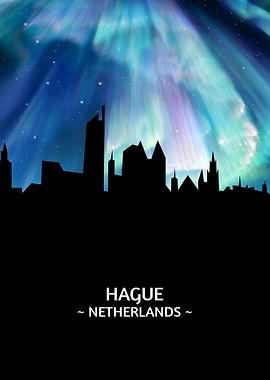 Hague Netherlands Skyline