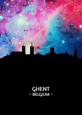 Ghent Belgium Skyline