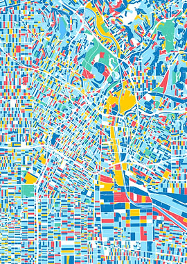 los angeles map retro 5