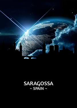 Saragossa Spain Skyline